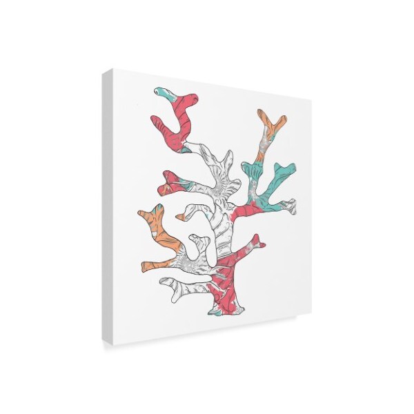 Lightboxjournal 'Texture Coral' Canvas Art,35x35